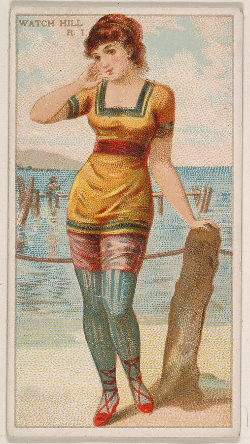 Watch Hill, Rhode Island, from the Surf Beauties series (N232), issued by Kinney Bros., Issued by Kinney Brothers Tobacco Company, Commercial color lithograph 