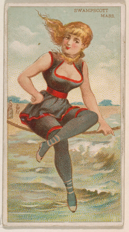 Swampscott, Massachusetts, from the Surf Beauties series (N232), issued by Kinney Bros., Issued by Kinney Brothers Tobacco Company, Commercial color lithograph 