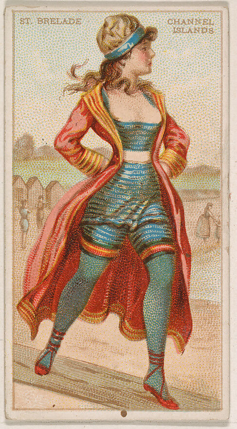St. Brelade, Channel Islands, from the Surf Beauties series (N232), issued by Kinney Bros., Issued by Kinney Brothers Tobacco Company, Commercial color lithograph 