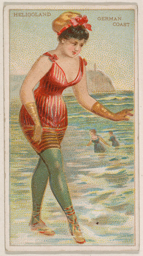 Heligoland, German Coast, from the Surf Beauties series (N232), issued by Kinney Bros., Issued by Kinney Brothers Tobacco Company, Commercial color lithograph 