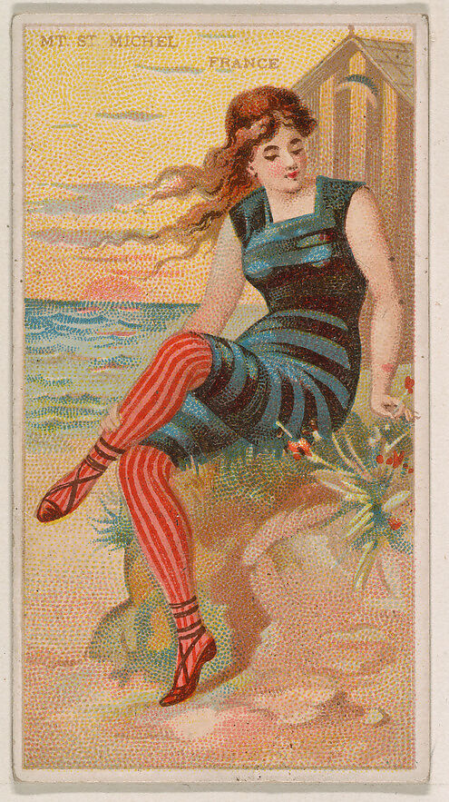 Mt. St. Michel, France, from the Surf Beauties series (N232), issued by Kinney Bros., Issued by Kinney Brothers Tobacco Company, Commercial color lithograph 