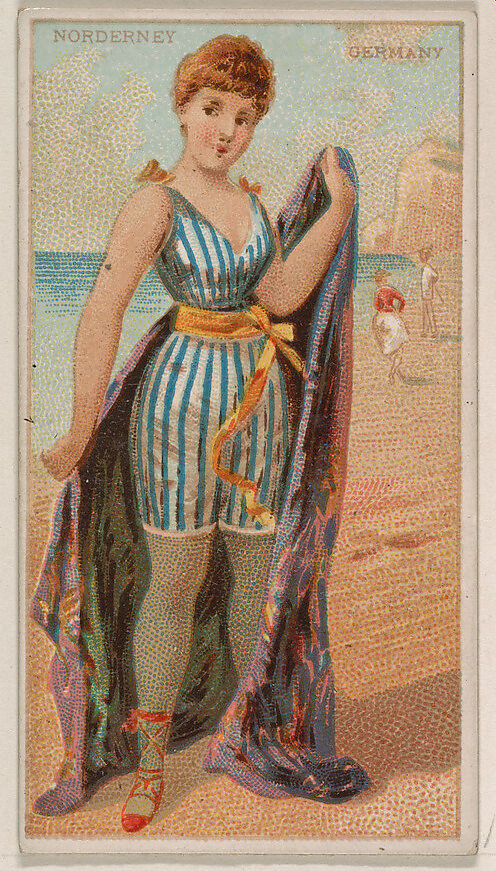 Norderney, Germany, from the Surf Beauties series (N232), issued by Kinney Bros., Issued by Kinney Brothers Tobacco Company, Commercial color lithograph 