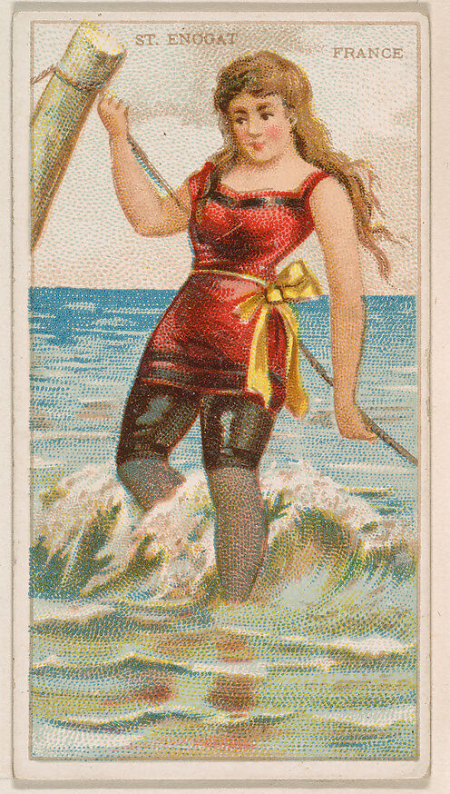 St. Enogat, France, from the Surf Beauties series (N232), issued by Kinney Bros., Issued by Kinney Brothers Tobacco Company, Commercial color lithograph 