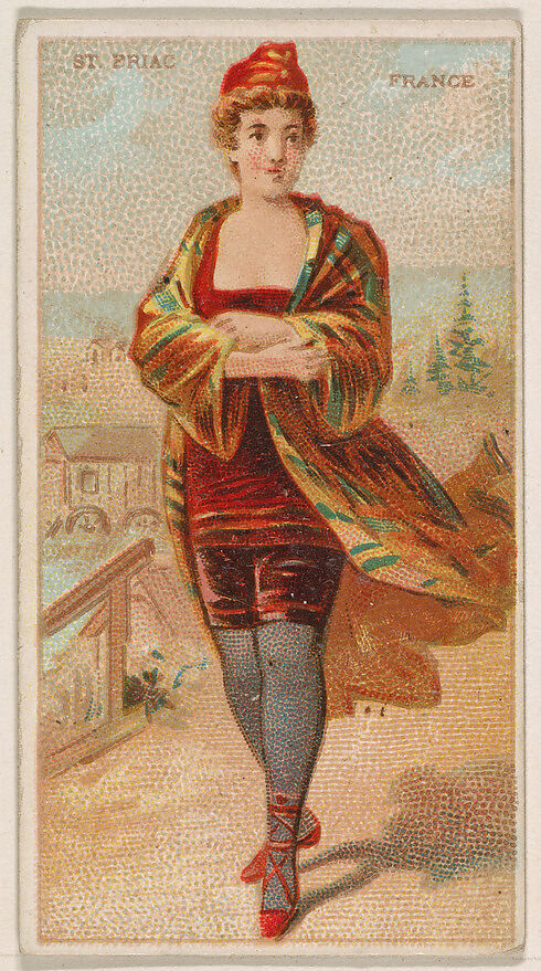 St. Priac, France, from the Surf Beauties series (N232), issued by Kinney Bros., Issued by Kinney Brothers Tobacco Company, Commercial color lithograph 