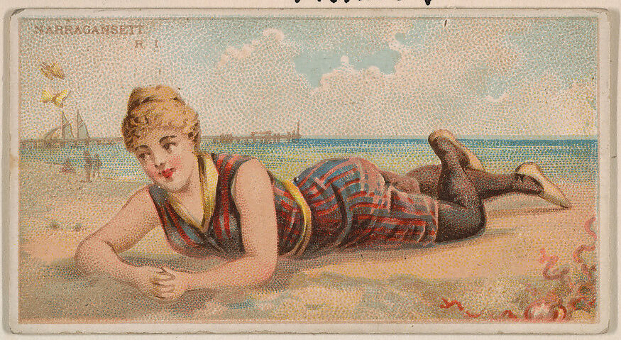Narragansett, Rhode Island, from the Surf Beauties series (N232), issued by Kinney Bros., Issued by Kinney Brothers Tobacco Company, Commercial color lithograph 