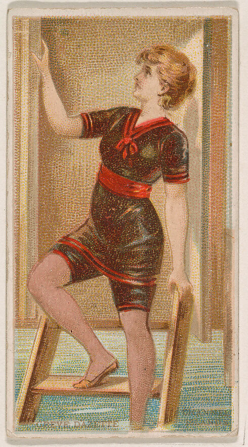 Greve Dazette, from the Surf Beauties series (N232), issued by Kinney Bros., Issued by Kinney Brothers Tobacco Company, Commercial color lithograph 