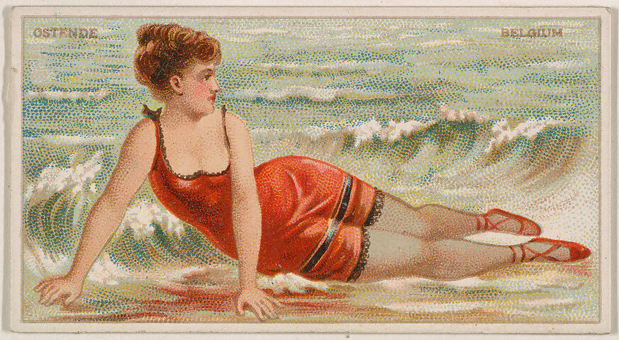 Ostende, Belgium, from the Surf Beauties series (N232), issued by Kinney Bros., Issued by Kinney Brothers Tobacco Company, Commercial color lithograph 