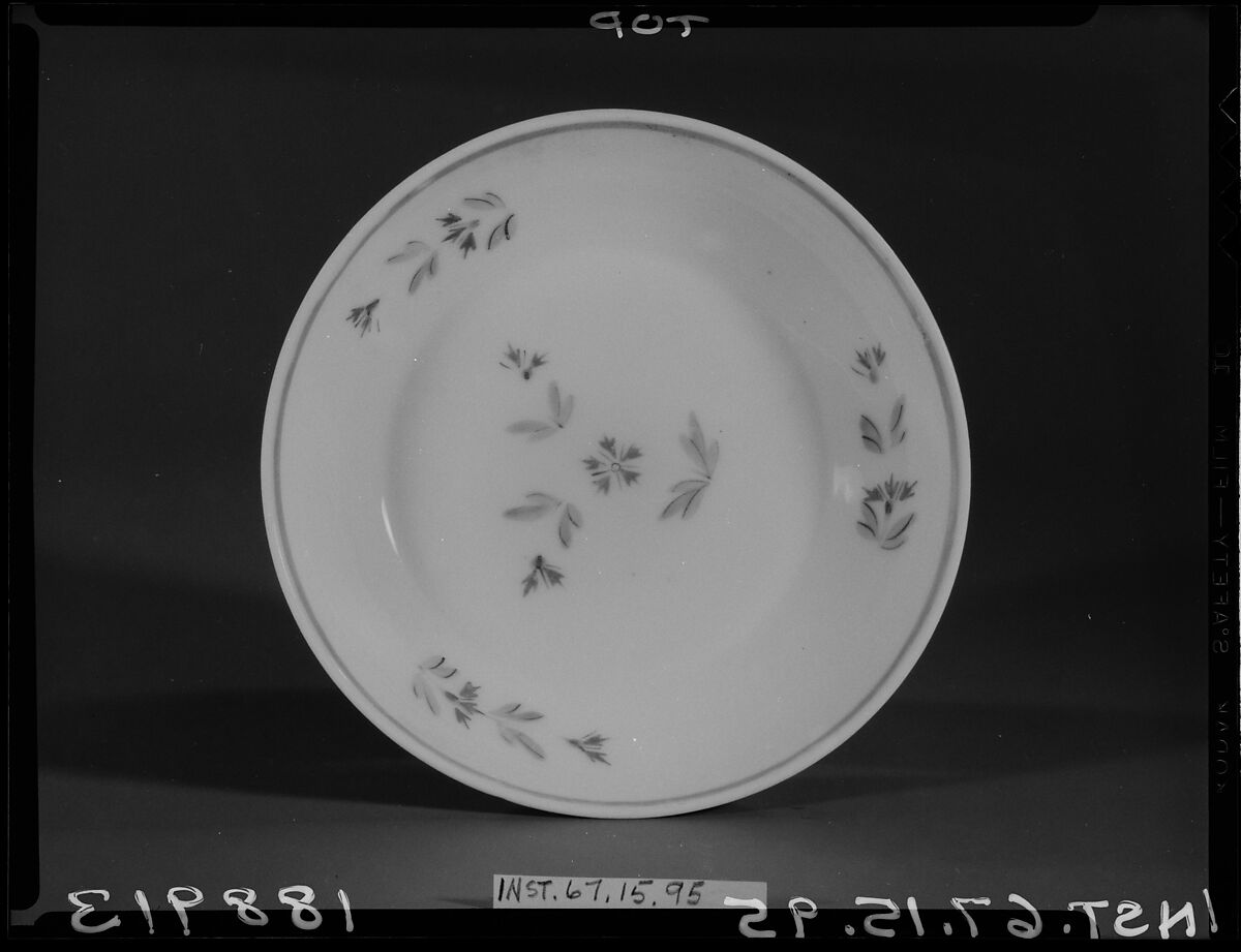 Saucer, Porcelain, French 