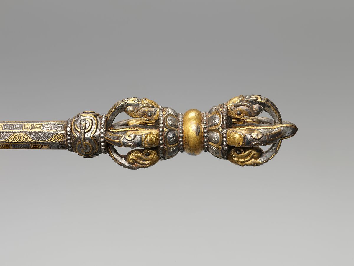 Fire-offering ladle, Iron damascened with gold and silver, Eastern Tibet, Derge, for China