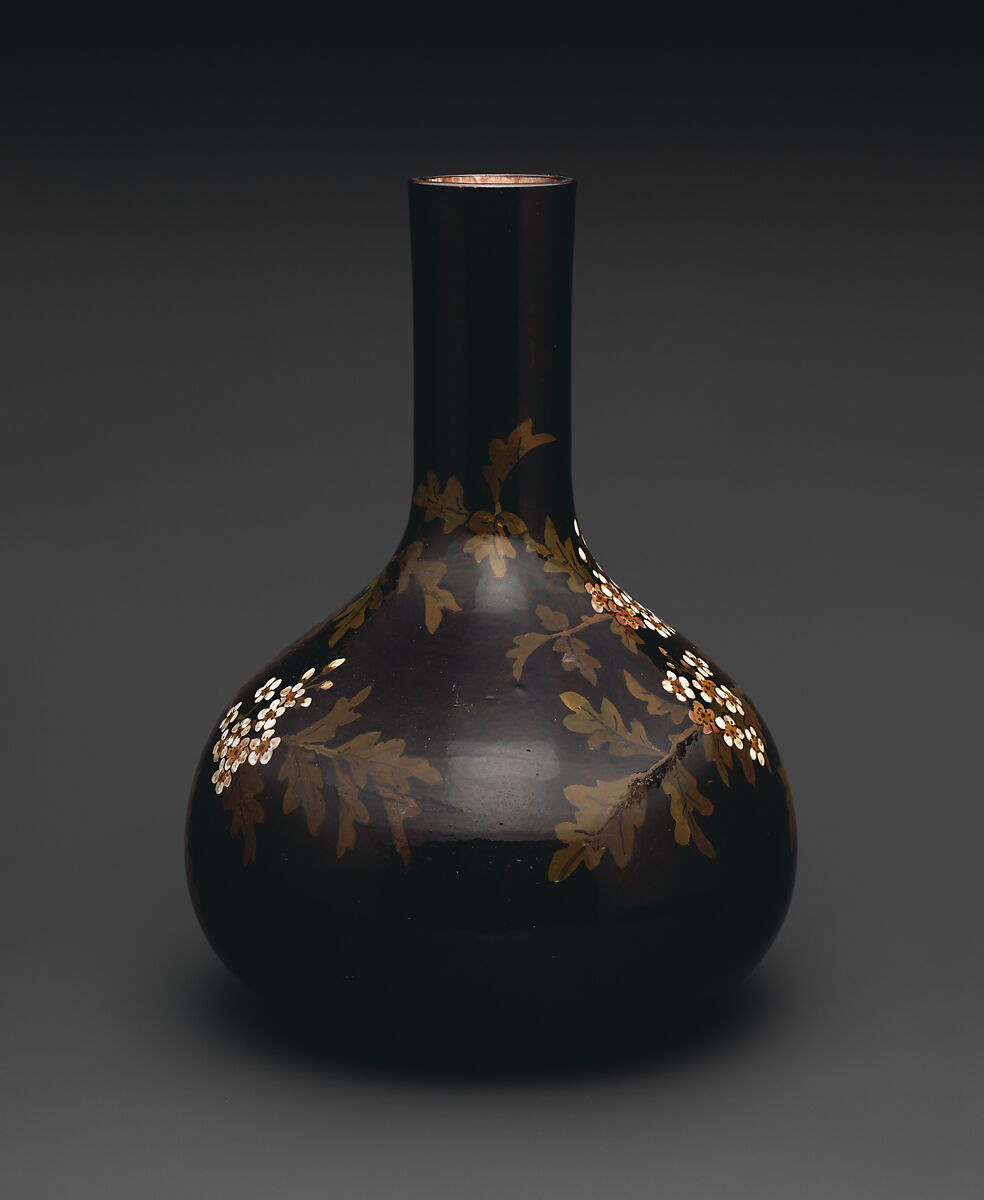 Vase, John Bennett (1840–1907), Earthenware, American 