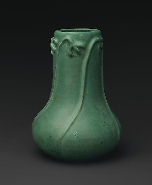 Vase with snowdrops, Mary Chase Perry (1867–1961), Stoneware, American