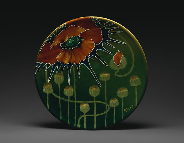 Designed by Frederick Hurten Rhead | Plaque with poppies | American ...