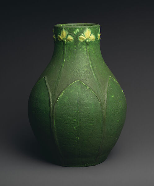 Vase, Decorated by Annie V. Lingley (American, 1873–unknown), Earthenware, American 