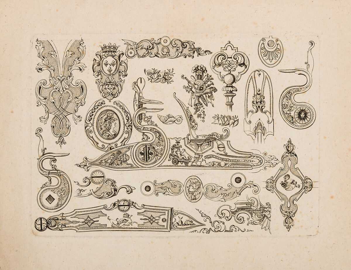 Nouveavx Desseins D'Arquebvseries, De Lacollombe (French, Paris, active ca. 1702–ca. 1736), Engravings, French, Paris