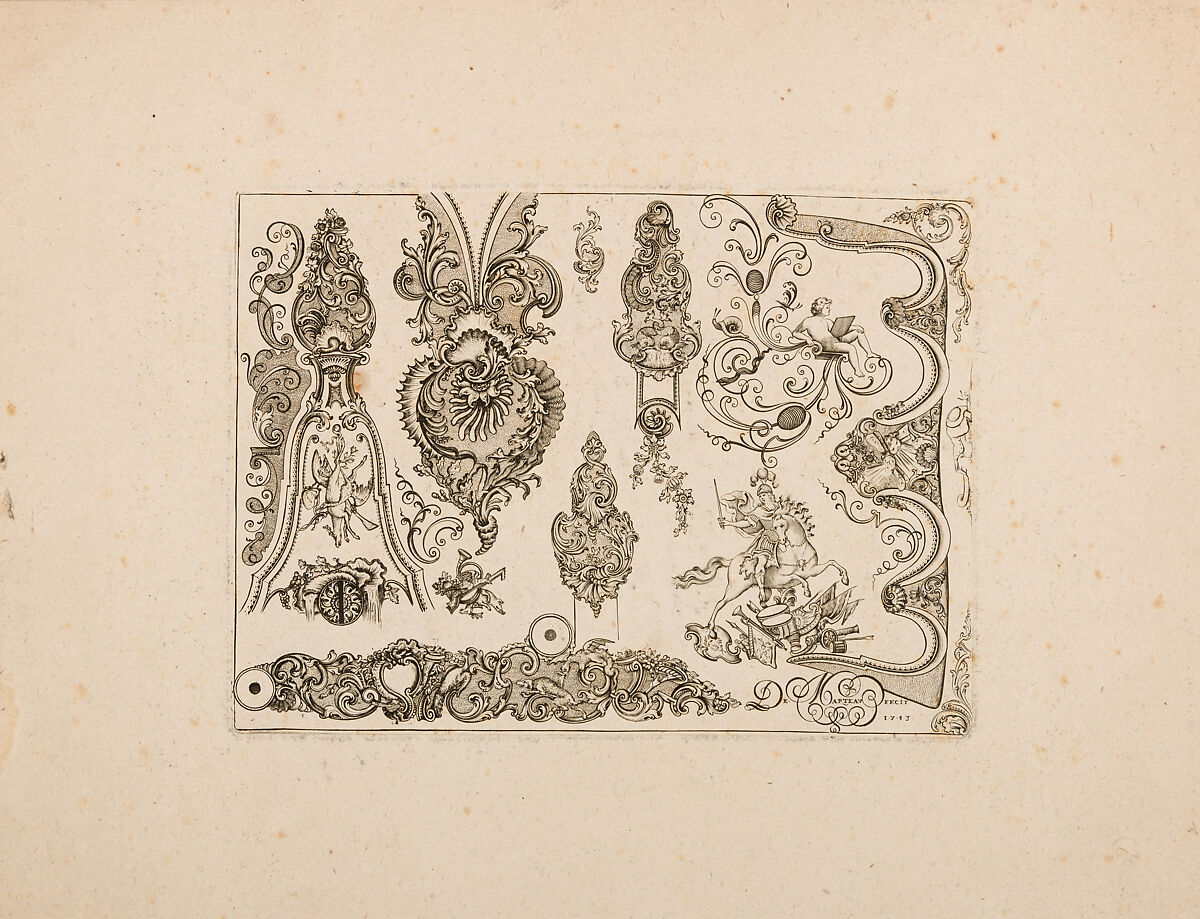 Nouveavx Desseins D'Arquebvseries, De Lacollombe (French, Paris, active ca. 1702–ca. 1736), Engravings, French, Paris