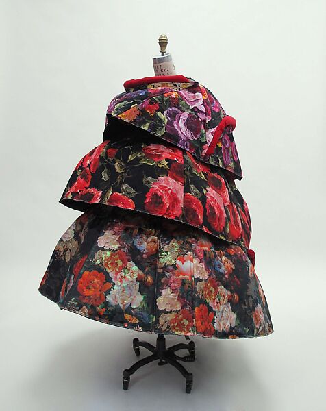 Ensemble, Comme des Garçons (Japanese, founded 1969), (a) polyester, nylon, cotton, silk, wool, triacetate, polyurethane, metal; (b, c) cotton, acetate, nylon; (d, e) cotton, acrylic, polyester, plastic (synthetic rubber), Japanese