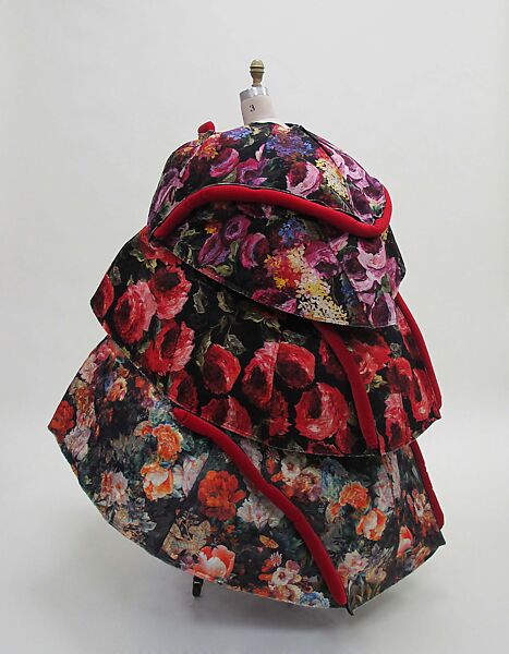 Ensemble, Comme des Garçons (Japanese, founded 1969), (a) polyester, nylon, cotton, silk, wool, triacetate, polyurethane, metal; (b, c) cotton, acetate, nylon; (d, e) cotton, acrylic, polyester, plastic (synthetic rubber), Japanese