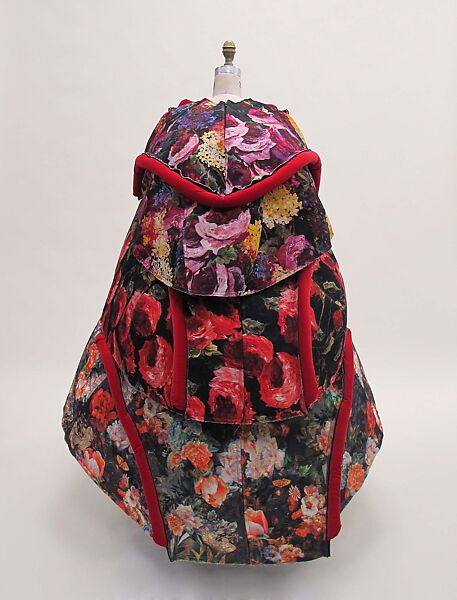 Ensemble, Comme des Garçons (Japanese, founded 1969), (a) polyester, nylon, cotton, silk, wool, triacetate, polyurethane, metal; (b, c) cotton, acetate, nylon; (d, e) cotton, acrylic, polyester, plastic (synthetic rubber), Japanese