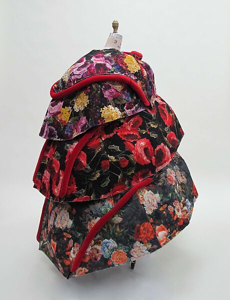 Ensemble, Comme des Garçons (Japanese, founded 1969), (a) polyester, nylon, cotton, silk, wool, triacetate, polyurethane, metal; (b, c) cotton, acetate, nylon; (d, e) cotton, acrylic, polyester, plastic (synthetic rubber), Japanese