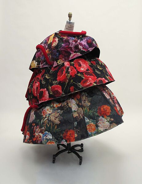 Ensemble, Comme des Garçons (Japanese, founded 1969), (a) polyester, nylon, cotton, silk, wool, triacetate, polyurethane, metal; (b, c) cotton, acetate, nylon; (d, e) cotton, acrylic, polyester, plastic (synthetic rubber), Japanese