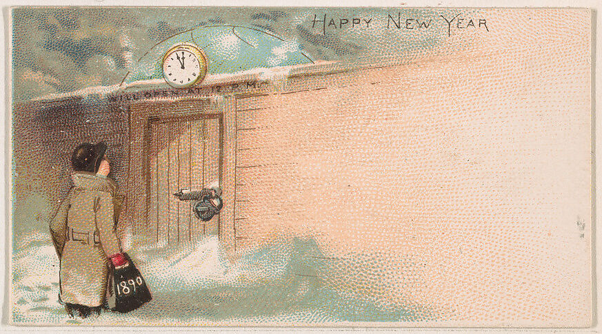 Issued by Kinney Brothers Tobacco Company - Happy New Year, from the New  Years 1890 series (N227) issued by Kinney Bros