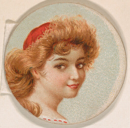 Portrait of woman, from the Novelties series (N228, Type 1) issued by Kinney Bros., Issued by Kinney Brothers Tobacco Company, Commercial color lithograph 