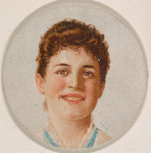 Portrait of woman, from the Novelties series (N228, Type 1) issued by Kinney Bros., Issued by Kinney Brothers Tobacco Company, Commercial color lithograph 