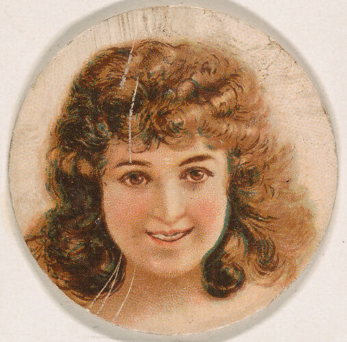 Portrait of woman, from the Novelties series (N228, Type 1) issued by Kinney Bros., Issued by Kinney Brothers Tobacco Company, Commercial color lithograph 