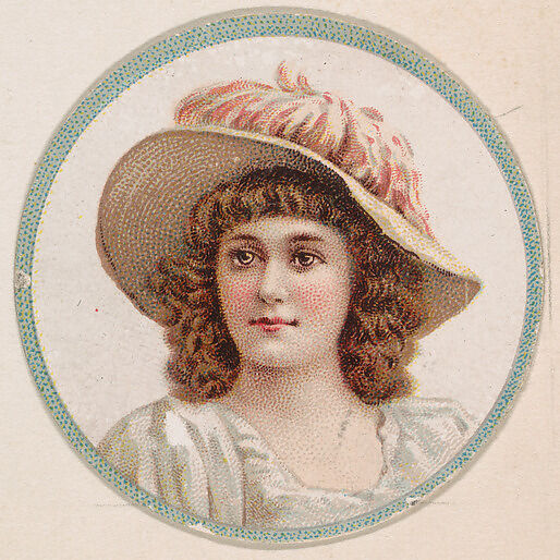 Issued by Kinney Brothers Tobacco Company | Woman wearing feathered hat ...