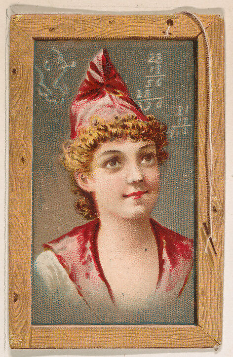 Chalkboard, from the Novelties series (N228, Type 3) issued by Kinney Bros., Issued by Kinney Brothers Tobacco Company, Commercial color lithograph 