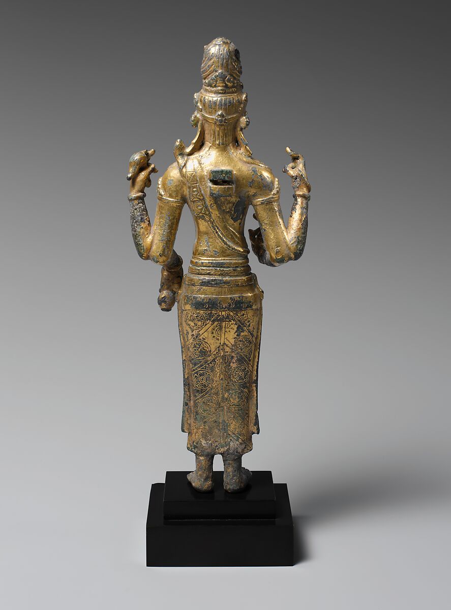 Standing Four-Armed Shiva, Gilt bronze, Indonesia