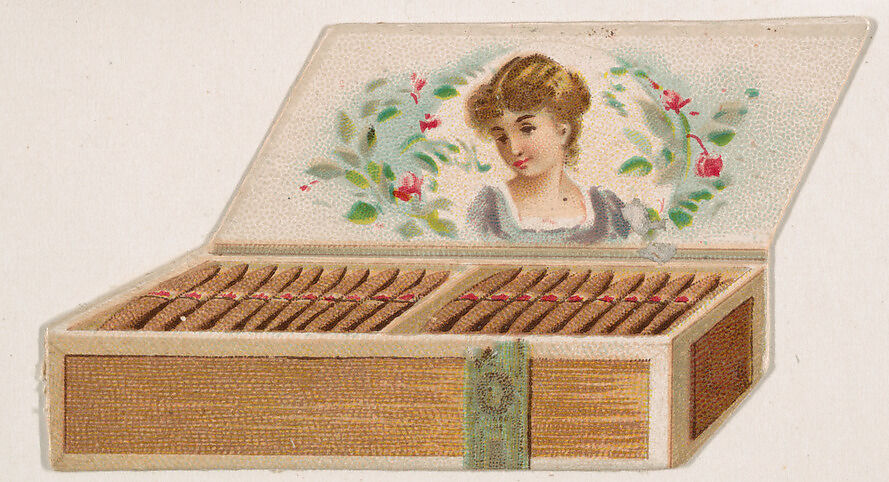 Cigar box, from the Novelties series (N228, Type 3) issued by Kinney Bros., Issued by Kinney Brothers Tobacco Company, Commercial color lithograph 