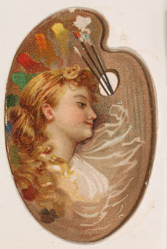 Artist's paint pallette, from the Novelties series (N228, Type 4) issued by Kinney Bros., Issued by Kinney Brothers Tobacco Company, Commercial color lithograph 