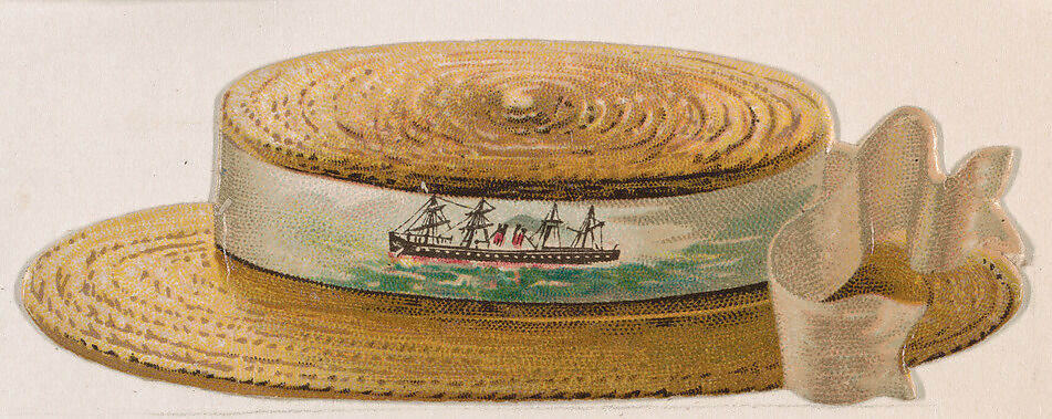 Hat, from the Novelties series (N228, Type 4) issued by Kinney Bros., Issued by Kinney Brothers Tobacco Company, Commercial color lithograph 