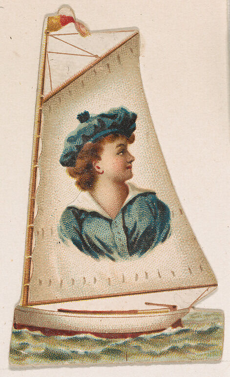 Sailboat, from the Novelties series (N228, Type 3) issued by Kinney Bros., Issued by Kinney Brothers Tobacco Company, Commercial color lithograph 