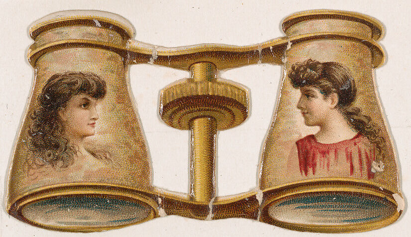 Opera glasses, from the Novelties series (N228, Type 4) issued by Kinney Bros., Issued by Kinney Brothers Tobacco Company, Commercial color lithograph 