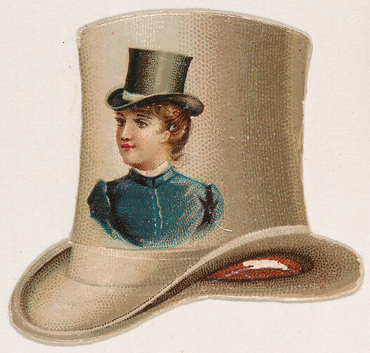 Top hat, from the Novelties series (N228, Type 4) issued by Kinney Bros., Issued by Kinney Brothers Tobacco Company, Commercial color lithograph 
