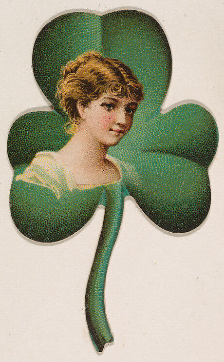 Three-leaf clover, from the Novelties series (N228, Type 3) issued by Kinney Bros., Issued by Kinney Brothers Tobacco Company, Commercial color lithograph 
