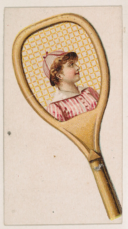 Tennis Racket, from the Novelties series (N228, Type 5) issued by Kinney Bros., Issued by Kinney Brothers Tobacco Company, Commercial color lithograph 