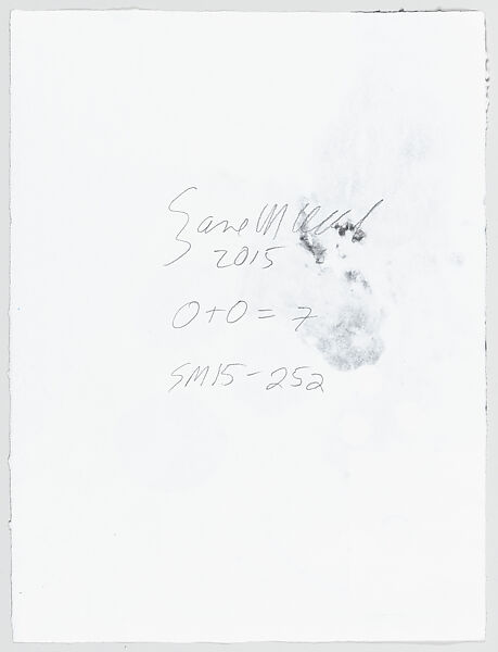 0+0=7, Suzanne McClelland (American, born Jacksonville, Florida, 1959), Pigmented handmade cotton and linen paper and collage