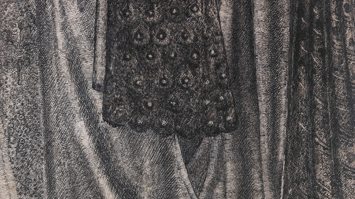 Alice, la Belle Pèlerine, Sir Edward Burne-Jones (British, Birmingham 1833–1898 Fulham), Graphite and black ink, heightened with white, on vellum; the head and shoulders on a subsidiary piece of vellum