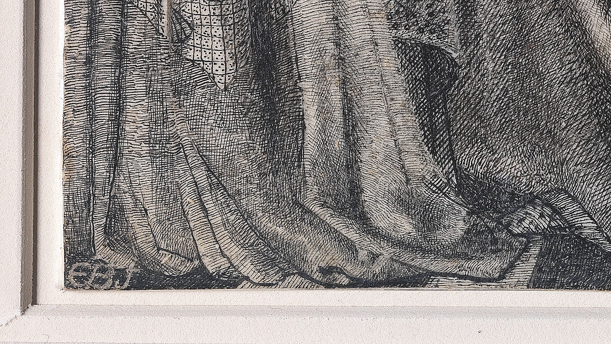 Alice, la Belle Pèlerine, Sir Edward Burne-Jones (British, Birmingham 1833–1898 Fulham), Graphite and black ink, heightened with white, on vellum; the head and shoulders on a subsidiary piece of vellum