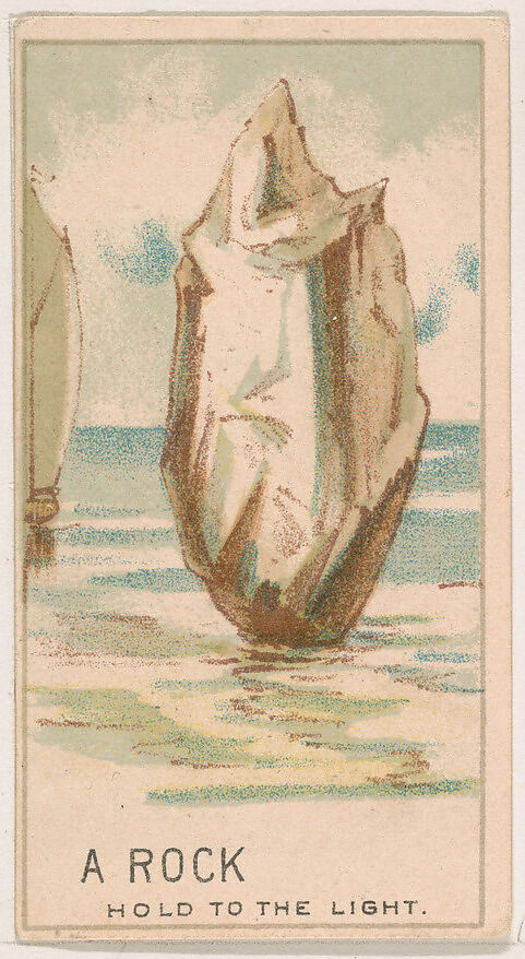 A Rock, from the Magic Changing Cards series (N223) issued by Kinney Tobacco Company, Issued by Kinney Brothers Tobacco Company, Commercial color lithograph 