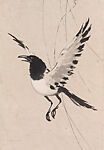 Flying Magpie, Xu Beihong  Chinese, Hanging scroll; ink and color on paper, China