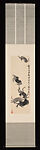 Five crabs, Qi Baishi (Chinese, 1864–1957), Hanging scroll; ink on paper, China