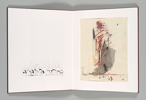 La Manana, Las Tardes y esta Noche / Morning, Afternoons and Tonight, Pablo Neruda (Chilean, 1904–1973), Illustrated book with drawings and calligraphy bound in full inlaid morocco in a linen-covered clamshell box