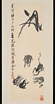 Flowering Calamus and Frogs, Qi Baishi  Chinese, Hanging scroll; ink on paper, China