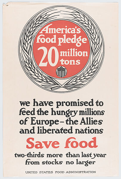 America's food pledge, United States Food Administration, Photomechanical reproduction 