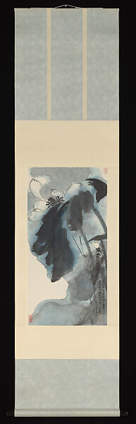 Lotus, Chang Dai-chien (Zhang Daqian) (Chinese, 1899–1983), Hanging scroll; ink and color on paper, China