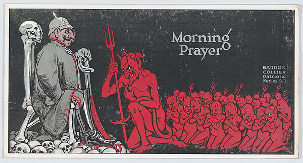 Morning prayer, Louis Raemaekers (Dutch, Brussels, 1869–?1956), Commercial color lithograph 